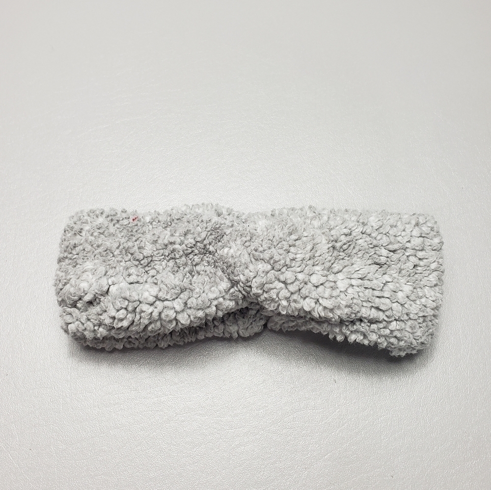 unbranded gray faux fur winter twist knot headband one size